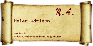 Maler Adrienn névjegykártya
